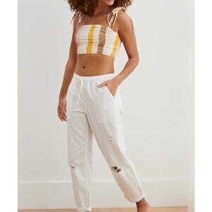 Aerie White Relaxed Fit Pants